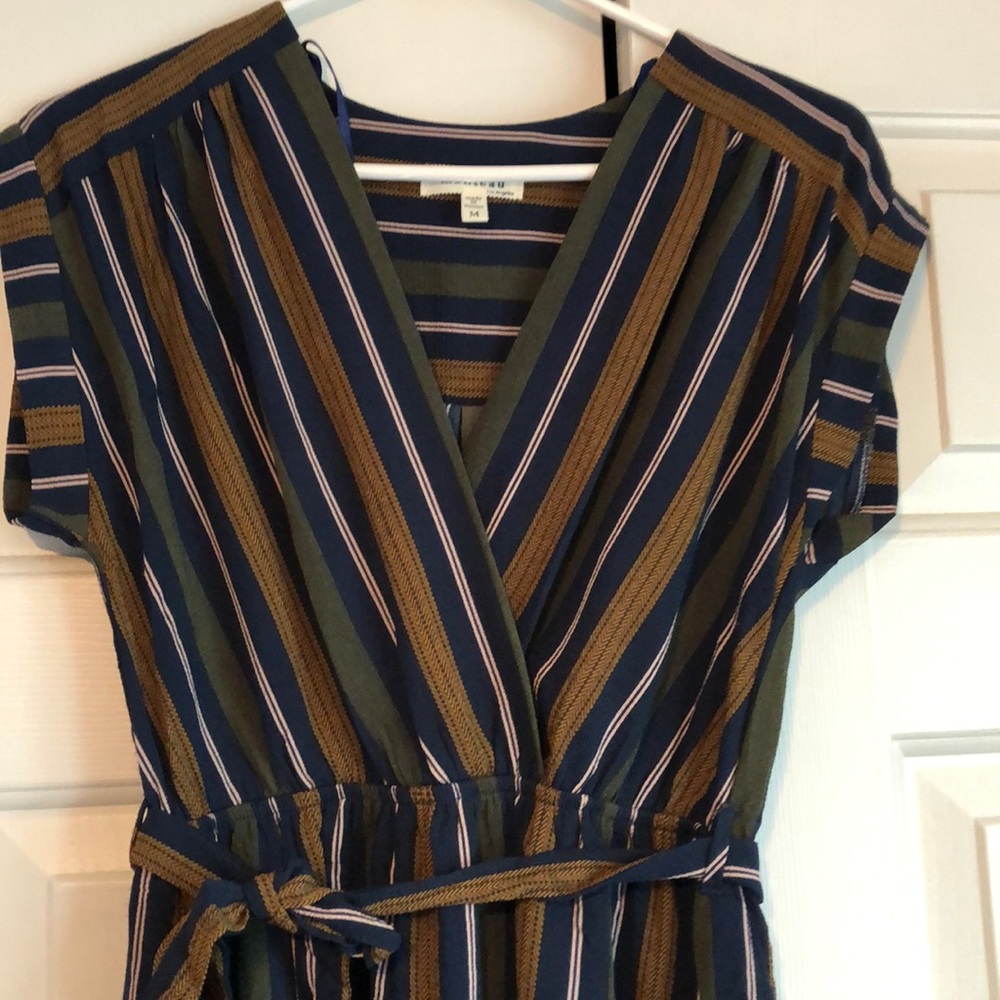 Vintage style striped midi dress